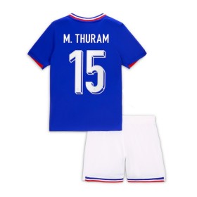 Frankrig M. Thuram 15 Børn Hjemme EM 2024 - Fodboldtrøjer (S/S)
